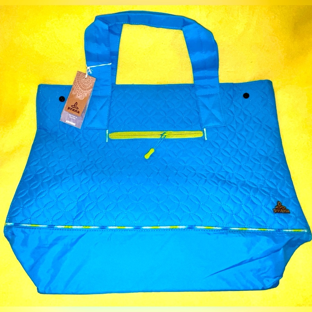 prAna Ayanna Yoga Tote - Cove (blue) - 21”x16” Quilted Tote - BRAND NEW